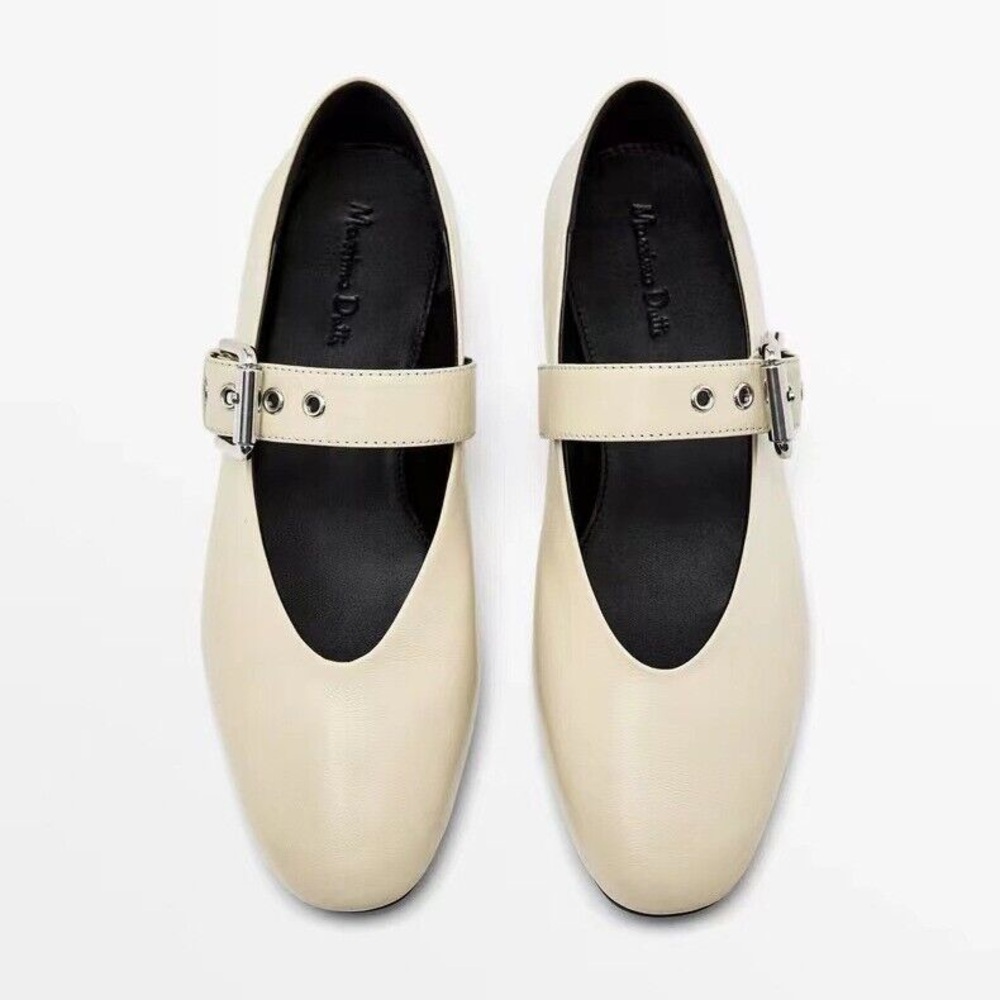 🤍Massimo Dutti Cream Women's Shoes. size 37.